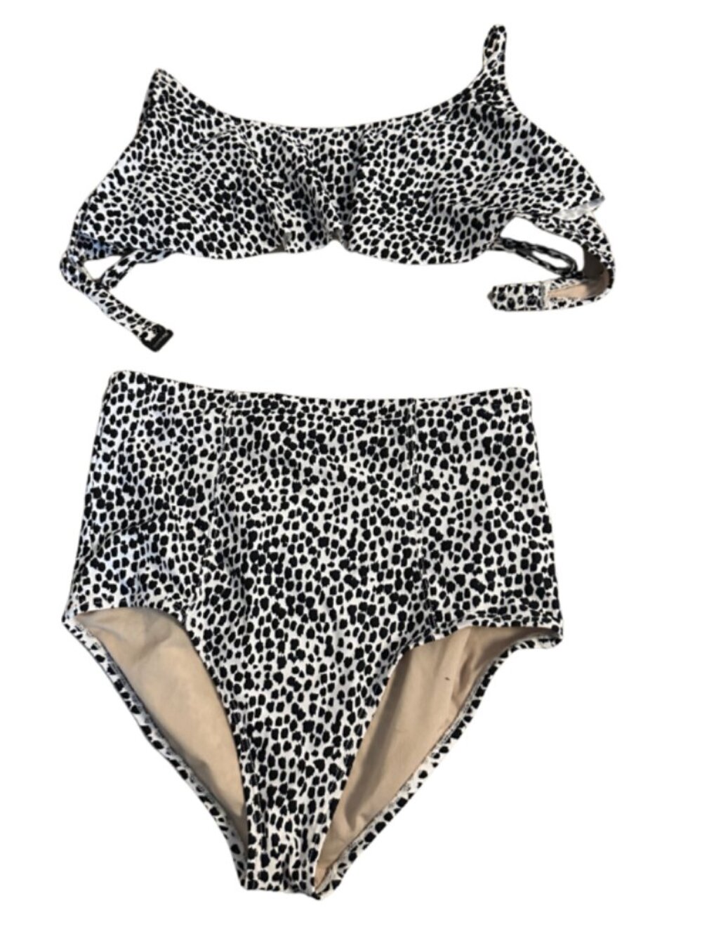 Old Navy High Waisted Animal Print Bathing Suit